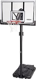 Lifetime 90061 Portable Basketball System, 52 Inch Shatterproof Backboard,Black