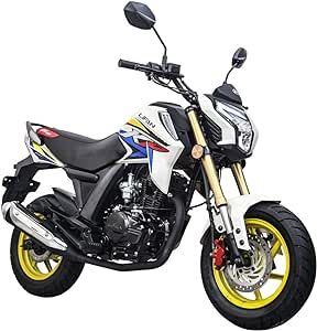 X-PRO 2021 Version 150cc Gas Motorcycle Adult Motorcycle Moped Lifan KP Mini 150 Street Motorcycle Bike Assembled (White)